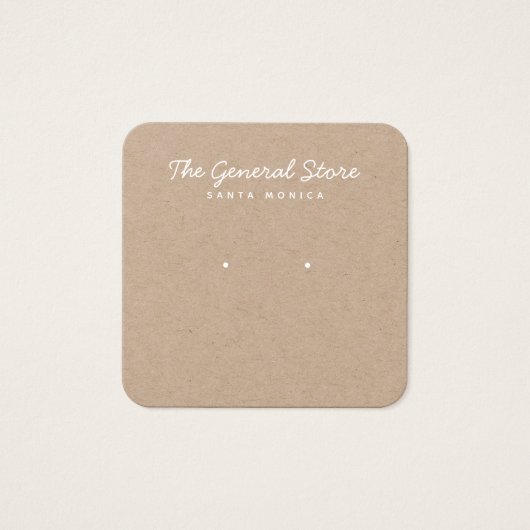 シンプル一般店舗クラフトイヤリング表示カード (正面)