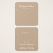 シンプル一般店舗クラフトイヤリング表示カード (正面&裏面)