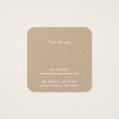 シンプル一般店舗クラフトイヤリング表示カード (裏面)