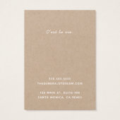 シンプル一般店舗クラフトイヤリング表示カード (裏面)