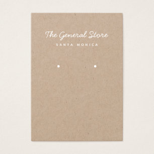 シンプル一般店舗クラフトイヤリング表示カード