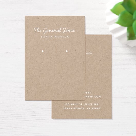 シンプル一般店舗クラフトイヤリング表示カード (デスク)