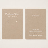 シンプル一般店舗クラフトイヤリング表示カード (正面&裏面)