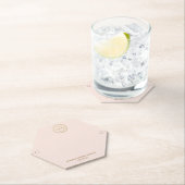 シンプル上にロゴを付けたブレスレット赤面 ペーパーコースター (インサイチュ)