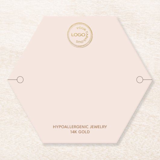 シンプル上にロゴを付けたブレスレット赤面 ペーパーコースター (正面)