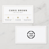 シンプル上品な黒と金ゴールドカスタムプロフェッショナル 名刺 (正面/裏面)