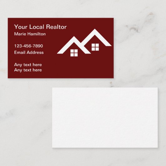 シンプル不動産仲介業者テーマ名刺 名刺 (正面/裏面)