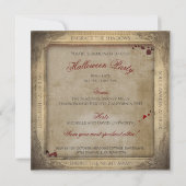 シンプル不気味なヌンラナティックアサイアルハロウィーン 招待状 (裏面)