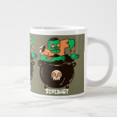 シンプル不気味ハロウィーンファミリーゴーレゾンビ ジャンボコーヒーマグカップ (右)