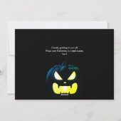 シンプル不気味パンプキンハロウィーンフォトコラージュ シーズンカード (裏面)