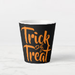 シンプル不気味TrickまたはTreat Halloween Family カフェラテマグ