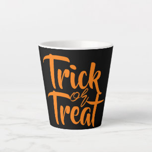 シンプル不気味TrickまたはTreat Halloween Family カフェラテマグ