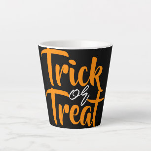 シンプル不気味TrickまたはTreat Halloween Family カフェラテマグ