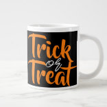 シンプル不気味TrickまたはTreat Halloween Family ジャンボコーヒーマグカップ