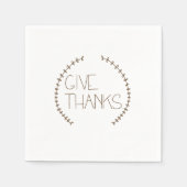 シンプル与え感謝していNapkin スタンダードカクテルナプキン (正面)