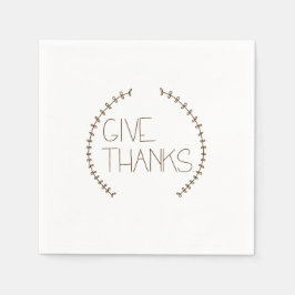 シンプル与え感謝していNapkin スタンダードカクテルナプキン