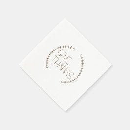 シンプル与え感謝していNapkin スタンダードカクテルナプキン