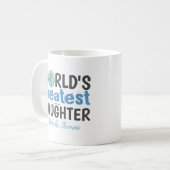 シンプル世界一の娘かわいいミニマリスト コーヒーマグカップ (正面左)