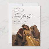 シンプル両面デザートフォト結婚ズ 招待状 (正面)