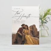 シンプル両面デザートフォト結婚ズ 招待状 (スタンド正面)