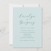 シンプル両面ミニマリストQR結婚 招待状 (正面)