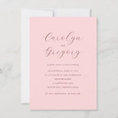 シンプル両面ミニマリストQR結婚 招待状 (正面)