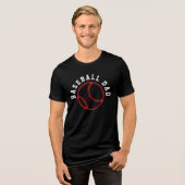 シンプル両面野球 親 子 名前 トライブレンドＴシャツ (正面全面)
