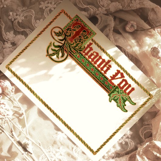 シンプル中世の照明サンキューカード サンキューカード