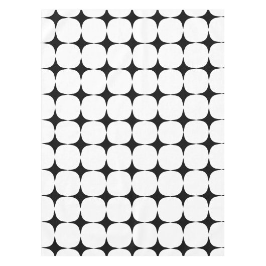 シンプル中世モダン紀の黒と白 テーブルクロス (正面)