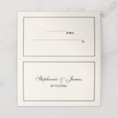 シンプル中黒フレーム護衛カードアイボリー プレイスカード (外部開封)