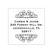 シンプル丸エレガント差出人住所 ラバースタンプ (インプリント)