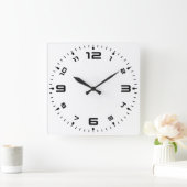 シンプル丸 スクエア壁時計 (ホーム)