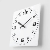 シンプル丸 スクエア壁時計 (傾斜)