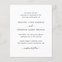 シンプル予エレガント算結婚式招待状