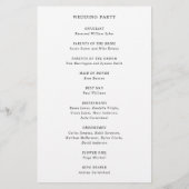 シンプル予ミニマル算結婚式 プログラム チラシ (裏面)