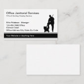 シンプル予算の清掃サービス 名刺 (正面/裏面)