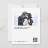 シンプル予算の結婚式の日付を保存するフォトカード セーブザデート (裏面)