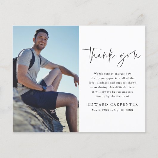 シンプル予算の葬儀記念写真ありがとう (正面)