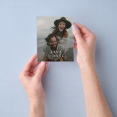 シンプル予算エレガント安い結婚式の日付を保存 チラシ (手)