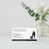 シンプル予算オフィス清掃サービス 名刺 (スタンド正面)