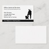 シンプル予算オフィス清掃サービス 名刺 (正面/裏面)