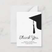シンプル予算パーソナライズされた感謝してい卒業 ノートカード (正面)