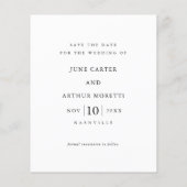 シンプル予算フォトウェディング日付の保存 (裏面)