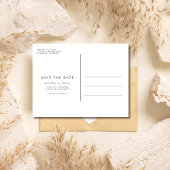 シンプル予算フォトウェディング日付の保存 案内ポストカード