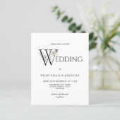 シンプル予算結婚式招待状 (スタンド正面)