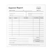 シンプル事業費償還ロゴブランド ノートパッド (正面)