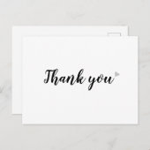 シンプル事業Thank You Black and White ポストカード (正面/裏面)