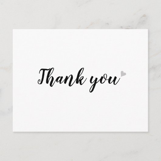 シンプル事業Thank You Black and White ポストカード (正面)