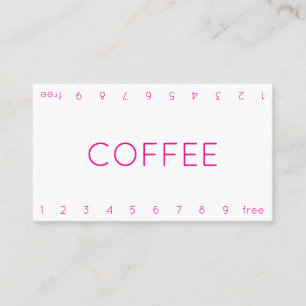 シンプル二桁ナンバリング コーヒー ポイント カード