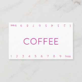 シンプル二桁ナンバリング コーヒー ポイント カード